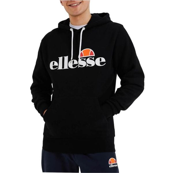 Bluza dresowa męska Ellesse Gottero. Czarne bluzy bez kaptura męskie Ellesse, bez wzorów, z bawełny, sportowe, bez kołnierzyka, bez ramiączek. Za 169.00 zł.