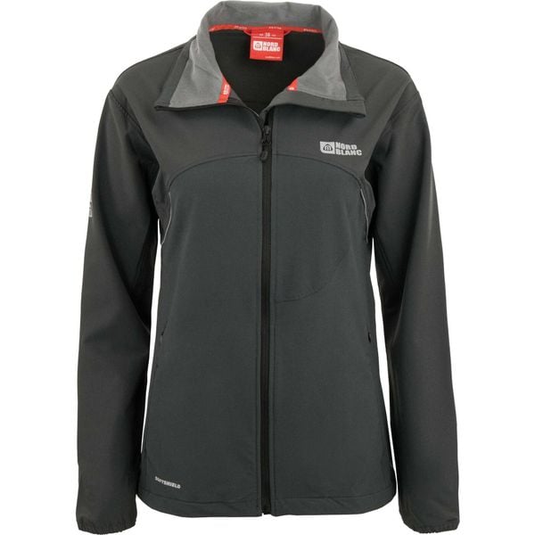 Kurtka Softshell Damska Nordblanc - Grafitowa 36. Szare kurtki damskie ZONE PERFECT, uniwersalny, bez wzorów, z softshellu, bez kaptura. Za 268.99 zł.