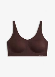 Biustonosz wyściełany Feel Comfort bez fiszbinów, z wycinanym laserowo wzorem, z klejem Jellyglue 3D. Czarne biustonosze bonprix, bez wzorów. Za 84.99 zł.