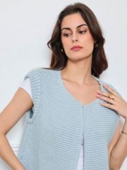 CXL by Christian Lacroix Kamizelka w kolorze błękitnym rozmiar: onesize. Niebieskie kamizelki damskie CXL by Christian Lacroix. Za 173.99 zł.