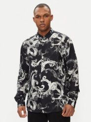 Versace Jeans Couture Koszula 76GAL2R0 Czarny Regular Fit. Czarne koszule męskie Versace Jeans Couture, m, bez wzorów, z jeansu, bez kołnierzyka, bez ramiączek. Za 1,599.00 zł.
