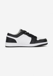 Biało-Czarne Sznurowane Buty Sportowe Przed Kostkę z Perforacją Reemtirs. Białe buty sportowe na co dzień męskie Born2be, bez zapięcia. Za 99.99 zł.
