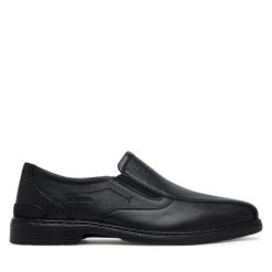 Półbuty Josef Seibel. Czarne półbuty męskie Josef Seibel, bez zapięcia. Za 299.99 zł.