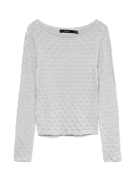 ONLY Sweter w kolorze jasnoszarym rozmiar: XS. Szare swetry klasyczne damskie Only, xs, bez kołnierzyka. Za 100.75 zł.