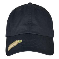 Czapka Z Daszkiem Z Poliestru Z Recyklingu. Niebieskie czapki z daszkiem damskie FLEXFIT, bez wzorów. Za 85.99 zł.