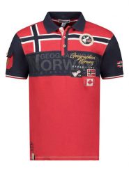 Geographical Norway Koszulka polo "Karadock" w kolorze czerwonym rozmiar: XXL. Czerwone koszulki polo męskie Geographical Norway, xxl, bez wzorów, z bawełny, bez ramiączek. Za 83.42 zł.