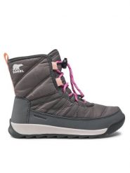 Sorel Śniegowce Youth Whitney II Short Lace WP NY3903 Szary. Szare kozaki dziewczęce Sorel, z materiału. Za 419.99 zł.