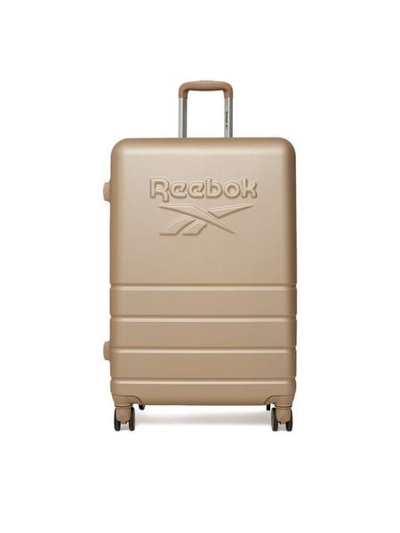 Reebok Walizka duża CEOWB-RBK-WAL-011-CCC-L Beżowy. Brązowe walizki Reebok, bez wzorów, z tworzywa sztucznego, duże. Za 299.99 zł.