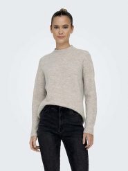 ONLY Sweter w kolorze beżowym rozmiar: XS. Brązowe golfy damskie Only, xs, bez wzorów, ze splotem, bez ramiączek. Za 88.02 zł.