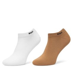 Skarpety krótkie BOSS. Brązowe skarpetki męskie Boss, bez wzorów. Za 59.99 zł.