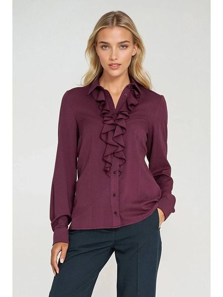 Nife Bluzka w kolorze fioletowym rozmiar: 38. Różowe bluzki damskie Nife, bez wzorów, bez kołnierzyka, bez ramiączek. Za 135.49 zł.