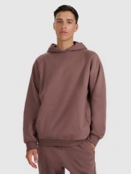 4F Bluza dresowa nierozpinana z kapturem męska - brązowa XXL. Brązowe bluzy z kapturem męskie 4f, m, z dresówki. Za 159.99 zł.