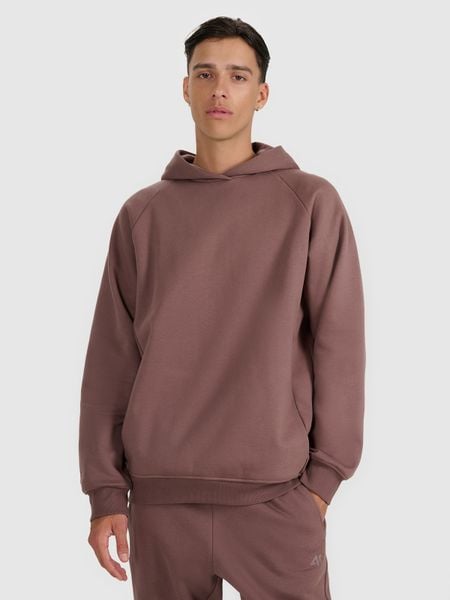 4F Bluza dresowa nierozpinana z kapturem męska - brązowa L. Brązowe bluzy z kapturem męskie 4f, l, z dresówki. Za 159.99 zł.