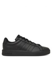 Adidas Sneakersy Grand Court 3.0 Shoes Junior KK3791 Czarny. Czarne buty sportowe dziewczęce Adidas, bez wzorów, ze skóry, bez zapięcia. Za 179.99 zł.