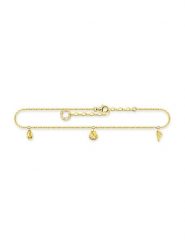 Thomas Sabo Pozłacana bransoletka z elementami ozdobnymi na kostkę rozmiar: onesize. Żółte bransoletki damskie thomas sabo, pozłacane. Za 244.95 zł.