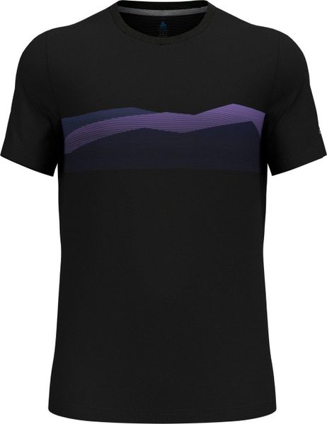 Koszulka męska Odlo F-DRY RIDGELINE T-shirt crew neck s/s. Czarne t-shirty męskie Odlo, l, bez wzorów, z materiału, bez kołnierzyka. Za 161.49 zł.