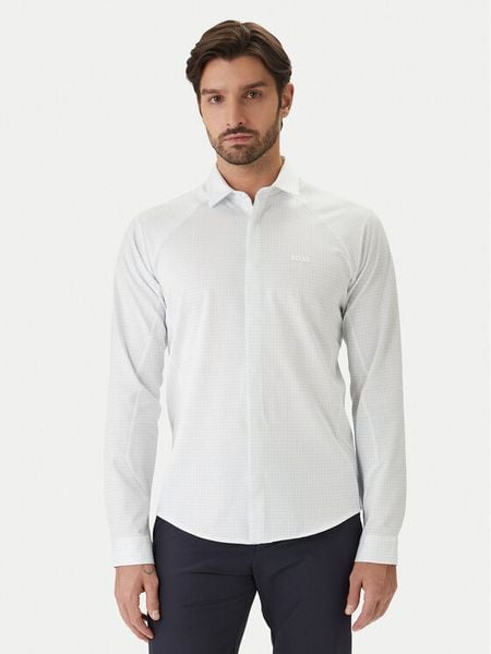 BOSS Koszula Excurse L 50554481 Błękitny Regular Fit. Niebieskie koszule męskie Boss, l, bez wzorów, z bawełny, bez kołnierzyka, bez ramiączek. Za 629.99 zł.