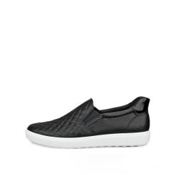 Buty sportowe damskie Ecco Soft 7 Slip On. Czarne buty sportowe na co dzień damskie ECCO, bez wzorów. Za 492.00 zł.