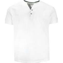 T-shirt Bawełniany z Guzikami przy Kołnierzyku, Biały bez Nadruku, Krótki Rękaw -PAKO JEANS. Białe t-shirty męskie Pako Jeans, xl, bez wzorów, z bawełny, bez kołnierzyka. Za 89.00 zł.