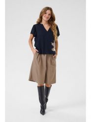 CULTURE Bluzka w kolorze granatowym rozmiar: L. Niebieskie bluzki damskie Culture, l, bez wzorów, bez kołnierzyka, bez ramiączek. Za 126.15 zł.