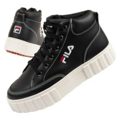 Buty Fila Sandblast W FFW0187.80010 czarne. Czarne buty sportowe na co dzień damskie bez wzorów, ze skóry. Za 328.84 zł.