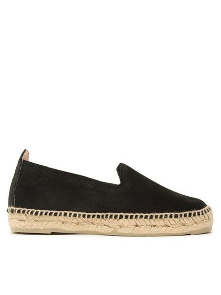 Manebi Espadryle Suede Flat Espadrilles Czarny. Czarne espadryle damskie Manebi, bez wzorów, ze skóry, bez obcasa. Za 549.99 zł.