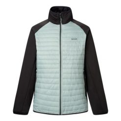 Kurtka hybrydowa Regatta Clumber. Czarne kurtki męskie Regatta, bez wzorów, z puchu, sportowe, bez kaptura. Za 288.50 zł.