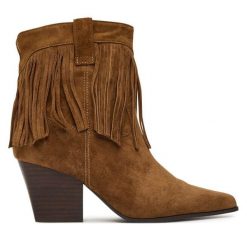 Botki Aldo. Brązowe botki damskie Aldo, bez obcasa, na słupku, bez zapięcia. Za 759.99 zł.