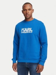 KARL LAGERFELD Bluza 705780 561917 Niebieski Regular Fit. Niebieskie bluzy bez kaptura męskie Karl Lagerfeld, m, z bawełny. Za 439.99 zł.
