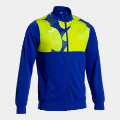 Bluza treningowa męska Joma 103768728. Niebieskie bluzy bez kaptura męskie Joma, bez wzorów, z materiału, biznesowe, bez kołnierzyka, bez ramiączek. Za 309.99 zł.
