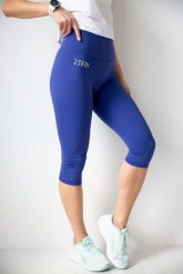 Legginsy 3/4 do biegania damskie 2skin Capris. Niebieskie legginsy damskie 2SkIN, l, bez wzorów, z materiału. Za 169.00 zł.