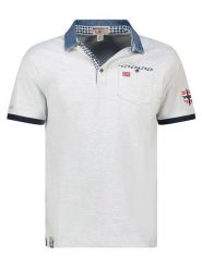 Geographical Norway Koszulka polo "Kerwin" w kolorze jasnoszarym rozmiar: S. Szare koszulki polo męskie Geographical Norway, s, bez wzorów, z bawełny, bez ramiączek. Za 74.63 zł.