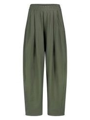 Sublevel Spodnie w kolorze khaki rozmiar: M/L. Brązowe spodnie materiałowe damskie Sublevel, bez wzorów, z materiału. Za 109.78 zł.