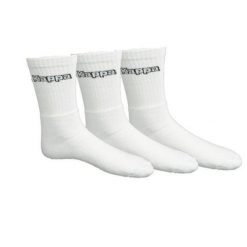 Skarpety Unisex Dla Dorosłych (zestaw 3 Sztuk). Białe skarpetki damskie Kappa, bez wzorów. Za 48.99 zł.