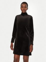 Gap Sukienka codzienna 646695 Czarny Regular Fit. Czarne sukienki damskie GAP, na co dzień, xxs, bez wzorów, z syntetyku, bez kołnierzyka, bez ramiączek, proste. Za 189.99 zł.
