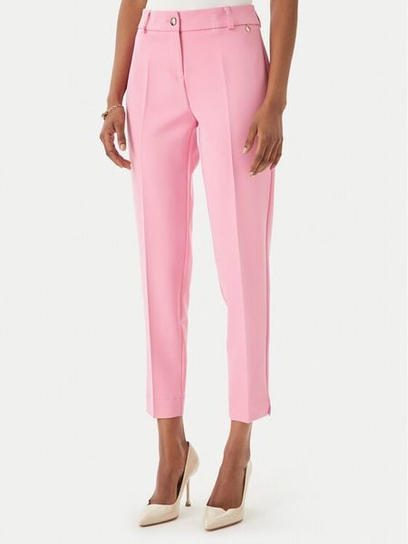 Maryley Spodnie materiałowe 26EB52Z/43BB Różowy jasny Regular Fit. Czerwone spodnie materiałowe damskie Maryley, bez wzorów, z materiału. Za 229.99 zł.