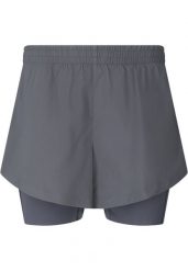 Damskie szorty 2 w 1 SOS Logan. Niebieskie spodenki sportowe damskie SOS, s, z materiału, do biegania. Za 263.00 zł.