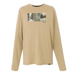 T-shirt Męski Z Fotografią Z Długim Rękawem Maylow. Brązowe koszulki męskie z długim rękawem Regatta, m, bez wzorów, bez kołnierzyka. Za 44.99 zł.