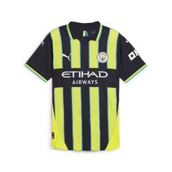 Męska koszulka wyjazdowa Manchester City 24/25 PUMA. Niebieskie t-shirty sportowe męskie Puma, m, bez ramiączek, do piłki nożnej. W wyprzedaży za 396.40 zł.