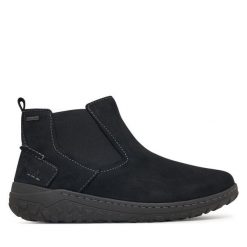Botki Josef Seibel. Czarne botki damskie Josef Seibel, bez obcasa, na płaskiej podeszwie, bez zapięcia. Za 509.99 zł.