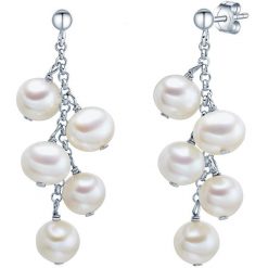 Valero Pearls Kolczyki sztyfty z perłą srebro wysokiej próby Perła hodowlana słodkowodna srebrny 1 ct Damski. Szare kolczyki damskie Valero Pearls, z perłą, srebrne, na sztyftcie. Za 229.99 zł.
