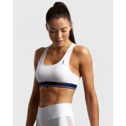 Stanik Fitness Pro 2.0 Biały. Białe biustonosze sportowe damskie NORDICDOTS, bez wzorów, z elastanu. Za 150.00 zł.