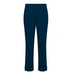 Spodnie Deha Spodnie Proste Z Popeliny Damskie. Niebieskie spodnie materiałowe damskie Deha, bez wzorów, z bawełny, eleganckie. Za 364.99 zł.