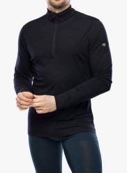 Bluza bez kaptura Super.natural Tundra175 Zip 1/4. Czarne bluzy z kapturem męskie Super.natural, l, ze skóry. Za 406.99 zł.