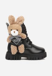 Czarne Botki Typu Workery z Królikiem 3D Zozrise. Czarne botki dziewczęce Born2be, bez wzorów, z jeansu, bez ramiączek. Za 104.99 zł.