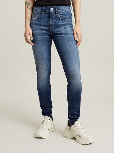 G-Star Dżinsy "Lhana" - Skinny fit - w kolorze niebieskim rozmiar: W29/L32. Niebieskie jeansy damskie G-Star. Za 262.29 zł.