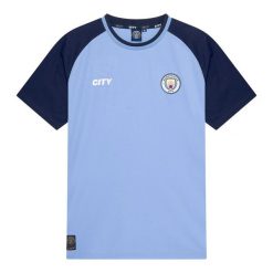 Męska koszulka domowa Manchester City 24/25. Niebieskie t-shirty sportowe męskie MANCHESTER CITY, l, bez ramiączek, do piłki nożnej. Za 189.99 zł.