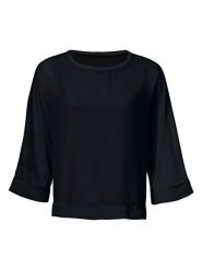 Heine Bluzka w kolorze czarnym rozmiar: 48/50. Czarne bluzki damskie Heine, bez wzorów, bez kołnierzyka, bez ramiączek. Za 130.95 zł.