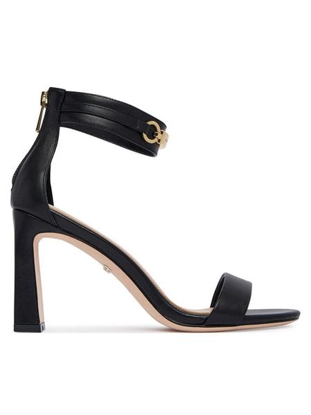 Marciano Guess Sandały G6YZ16 L0168 Czarny. Czarne sandały damskie Marciano Guess, z aplikacjami, ze skóry, bez obcasa, na słupku. Za 989.99 zł.