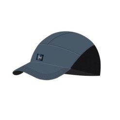 Czapka do biegania z daszkiem unisex Buff Pack Speed Cap Solid Steel ochrona UV. Niebieskie czapki męskie Buff, bez wzorów. W wyprzedaży za 97.93 zł.
